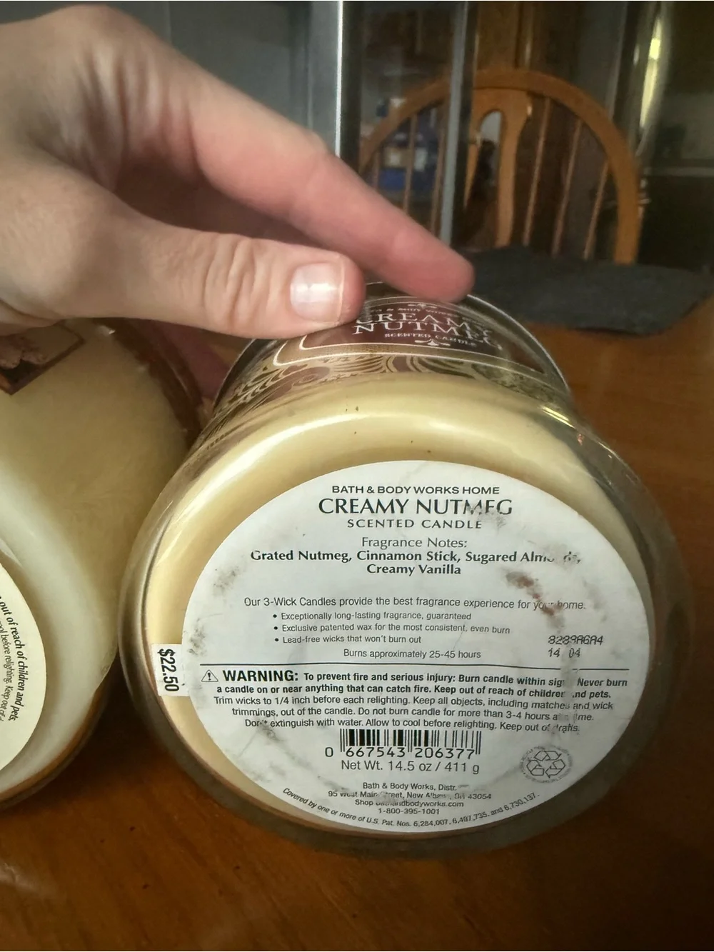 Bath and body works Creamy Nutmeg candles